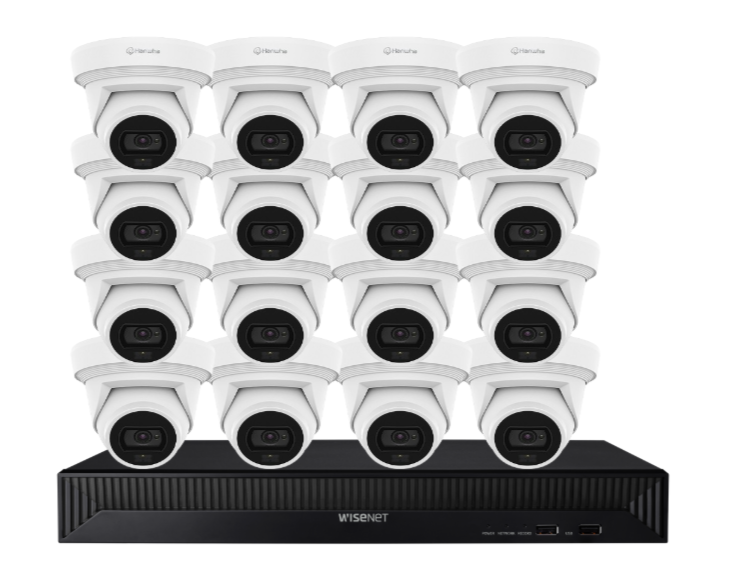 Hanwha Vision x16 8MP AI Dual Light CCTV Kit – 16 Cameras with 16CH NVR & HDD HV-QNE-C9013RL