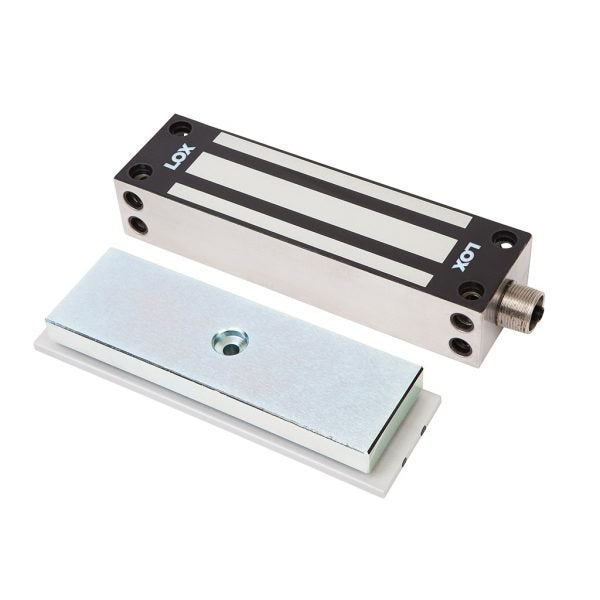 LOX EM5000 Weather Resistant Single Electromagnetic Gate Lock – IP67 Rated, LSS Monitoring, 630kg Holding Force
