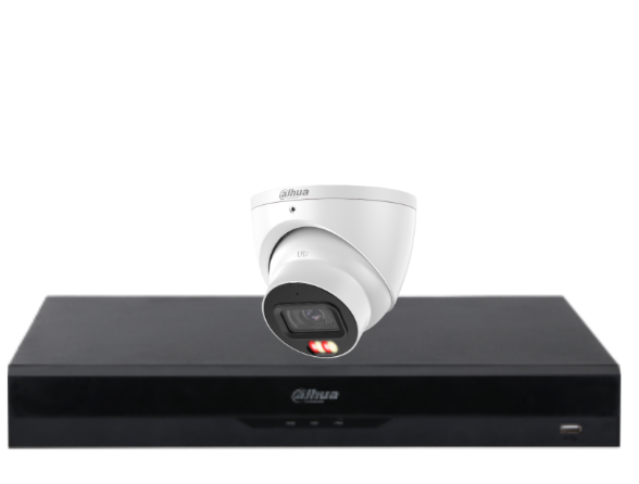 Dahua 4-Camera 6MP CCTV Kit with 4-Channel PoE AI NVR, IPC-HDW3667EM-S-IL-ANZ WizSense Network Cameras + HDD | Complete Surveillance Solution