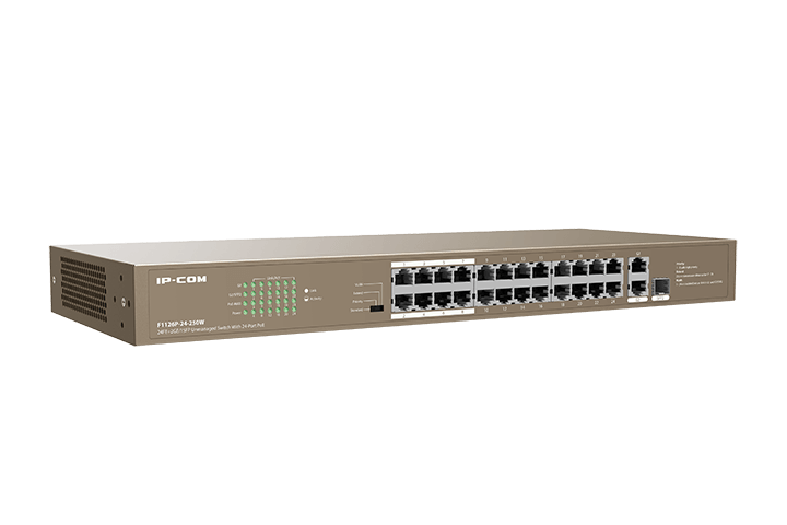 IP-COM F1126P-24-250W 24-Port PoE+ Unmanaged Switch with 230W Power Budget