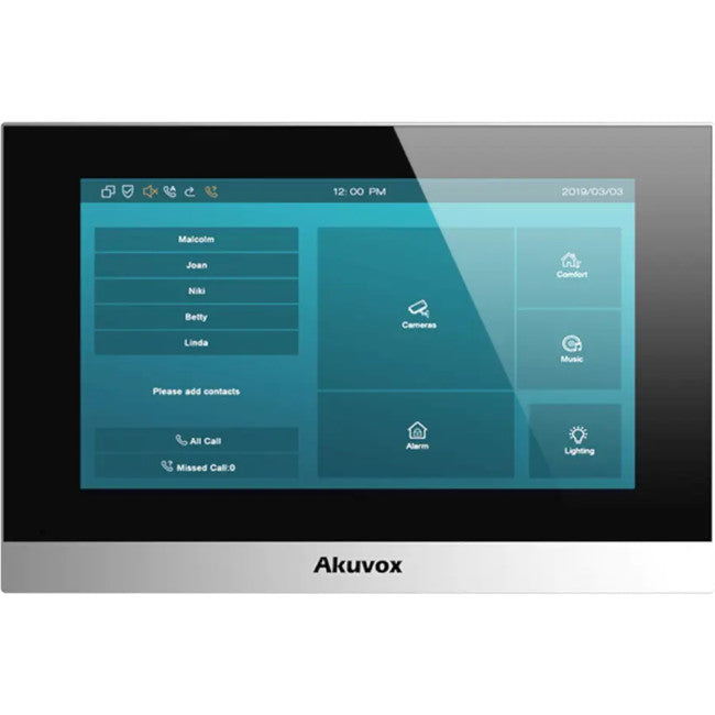 Akuvox C313N SIP室内Linux触摸屏面板7英寸