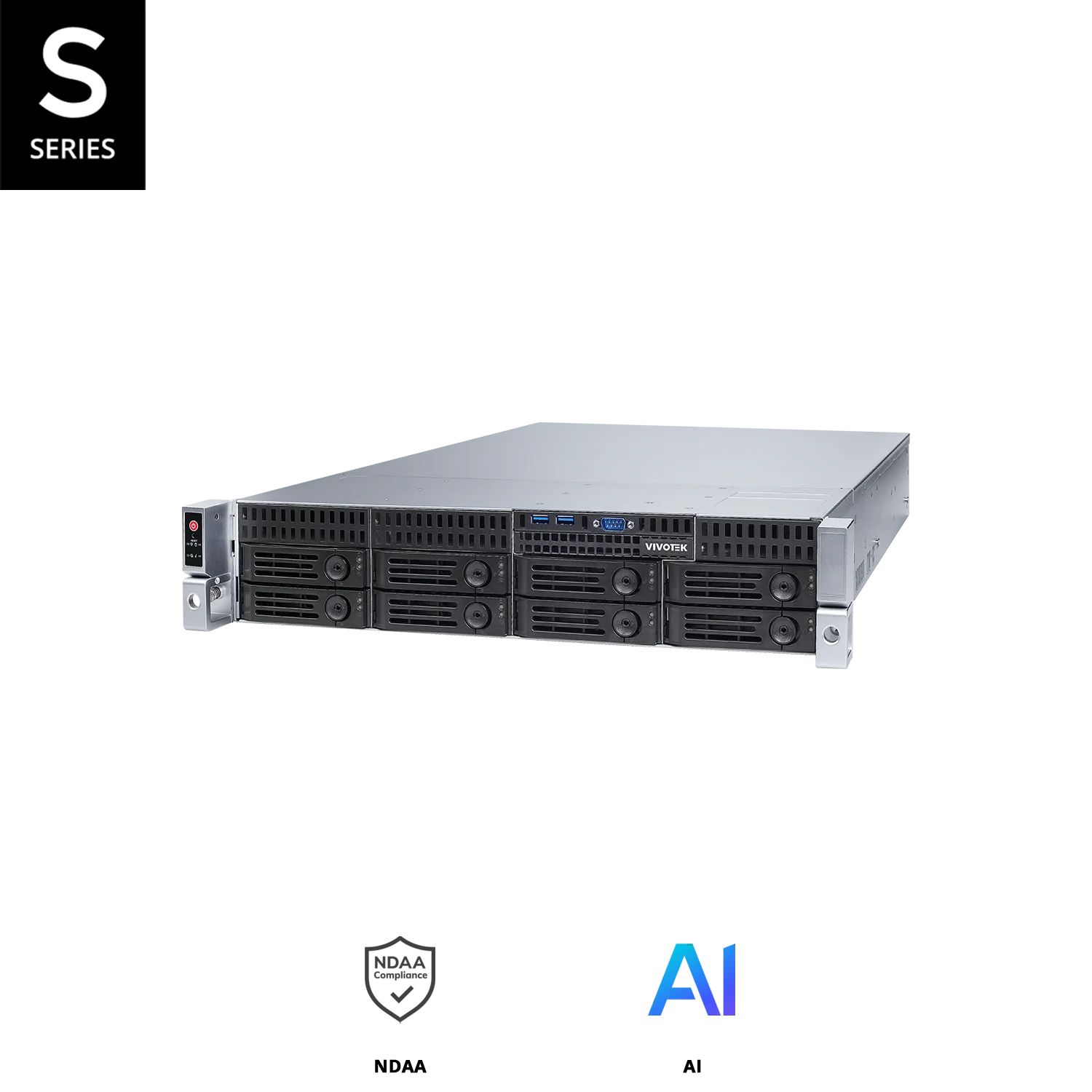 NR9581-V3 32-Channel 8-Bay Network Video Recorder Server | VSS Pro Inside | Redundant Power | RAID 0/1/5/6/10/50/60 | Dual LAN | 4K/8K Display Support