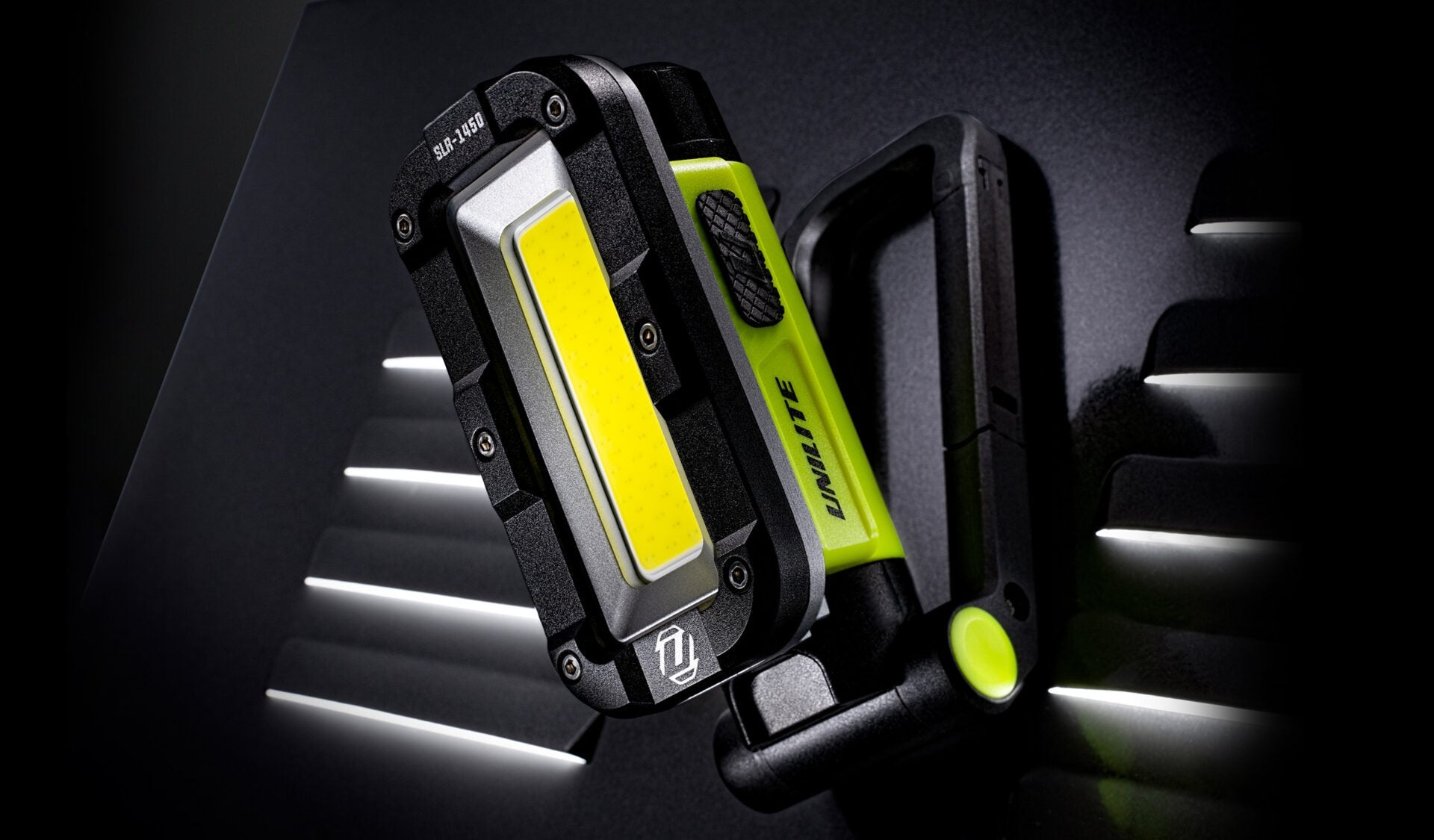 UNILITE-SLR-1450 Folding Rechargeable LED Work Light | 1450 Lumens, Magnetic Mount, IPX5 Rated