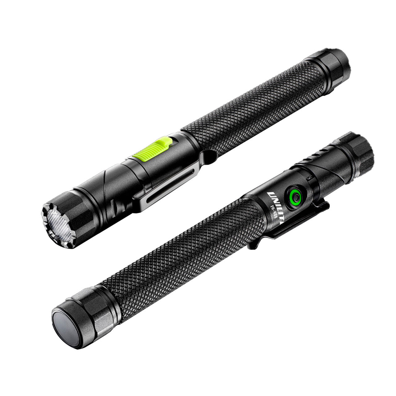 UNILITE FR-400 Right Angle USB Flashlight – 400 Lumens, Rotating Head, Magnetic Base, Pocket Clip, IP65, USB-C Rechargeable, Black Aluminium