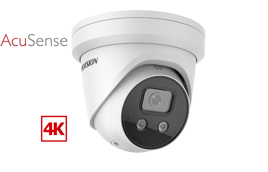 Hikvision Acusense DS-2CD2386G2-ISU/SL IP Camera 8MP 4K With Sound & Strobe Turret Network Camera