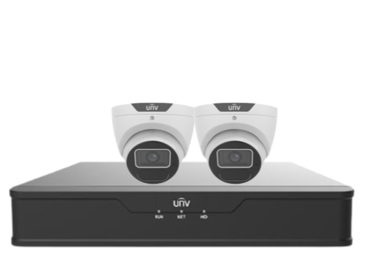 Uniview AcuTrack 6MP AI CCTV Kit with 4x UNI6 PRIME-II Turret Cameras, 4-Channel PoE NVR, LightHunter IR 40m Night Vision, People Counting & HDD - IPC3616SS-ADF28K-I1