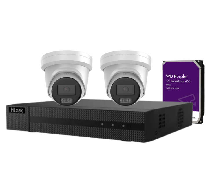 HiLook IPC-T581H-MU 4K Hi-Color CCTV Kit with 4-Channel NVR + HDD | 6MP 24/7 Full-Colour Cameras | SKU: IPC-T581H-MU-KIT