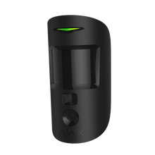 Ajax MotionCam Jeweller wireless PIR motion detector with photo verification, white/black indoor security sensor for alarm systems.