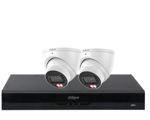 Dahua 4-Camera 6MP CCTV Kit with 4-Channel PoE AI NVR, IPC-HDW3667EM-S-IL-ANZ WizSense Network Cameras + HDD | Complete Surveillance Solution
