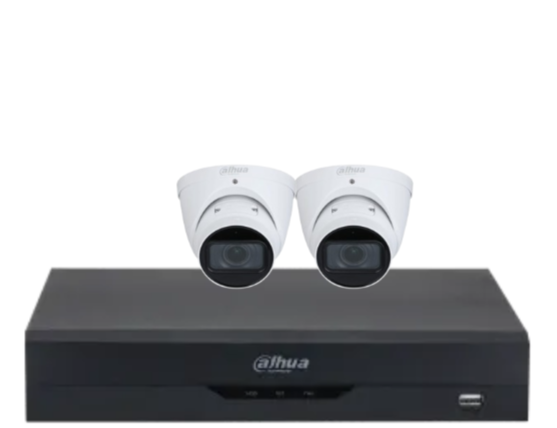 Dahua x4 4MP AI CCTV Kit with 4-Channel WizSense NVR, Vari-Focal Eyeball Cameras + HDD – IPC-HDW3441T-ZAS + DHI-NVR4104HS-P-AI/ANZ