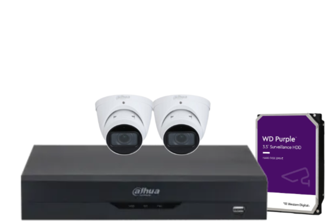 Dahua x4 4MP AI CCTV Kit with 4-Channel WizSense NVR, Vari-Focal Eyeball Cameras + HDD – IPC-HDW3441T-ZAS + DHI-NVR4104HS-P-AI/ANZ