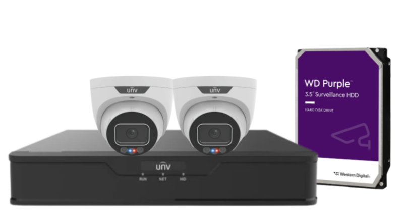 Uniview 8MP CCTV Kit – Up to x4 Cameras with 4-Channel NVR and HDD (8MP Triguard Series) IPC3638SS-ADF28KMC-I1