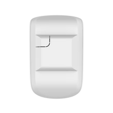 Ajax MotionProtect Jeweller wireless PIR motion detector in white and black for indoor security, with compact sensor design.