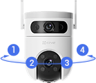 EZVIZ H9c Dual 2K Dual-Lens Pan & Tilt Wi-Fi Camera – Smart All-Round Home Security with AI Detection – Dual‑Lens 360° (Buy 1x H9C 5MP  GET 1x H1C FREE)
