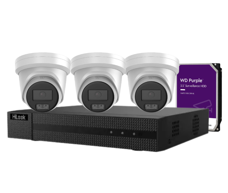 HiLook IPC-T581H-MU 4K Hi-Color CCTV Kit with 4-Channel NVR + HDD | 6MP 24/7 Full-Colour Cameras | SKU: IPC-T581H-MU-KIT