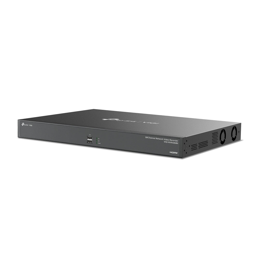 TP-Link VIGI NVR4064H | 64‑Channel 4K Network Video Recorder with 4× SATA (Up to 16 TB Each), H.265+ Compression, Remote Monitoring no PoE