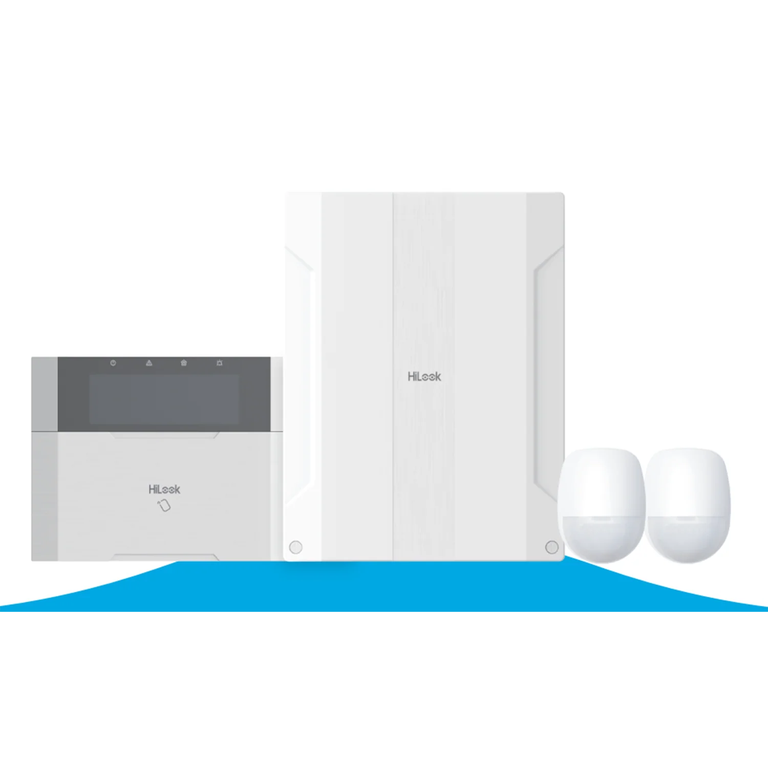 HiLook HA‑ALARM‑KIT1 AX Hybrid Pro Wired Alarm Kit – 8‑Zone Control Panel + Keypad + 2 PIRs + 3 Tags + Siren kit