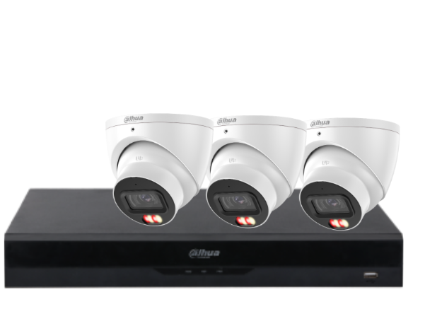 Dahua 4-Camera 6MP CCTV Kit with 4-Channel PoE AI NVR, IPC-HDW3667EM-S-IL-ANZ WizSense Network Cameras + HDD | Complete Surveillance Solution