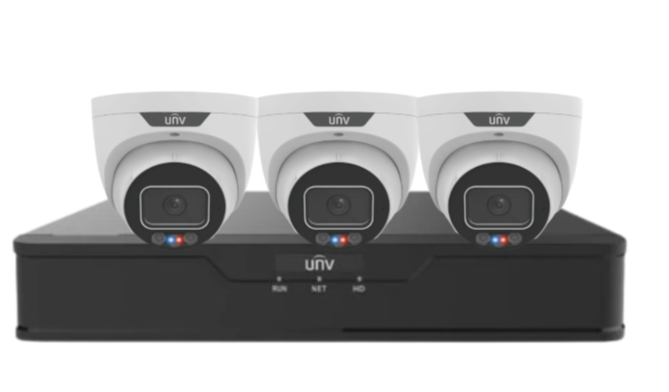 Uniview 8MP CCTV Kit – Up to x4 Cameras with 4-Channel NVR and HDD (8MP Triguard Series) IPC3638SS-ADF28KMC-I1