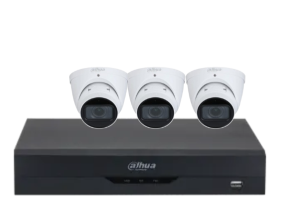 Dahua x4 4MP AI CCTV Kit with 4-Channel WizSense NVR, Vari-Focal Eyeball Cameras + HDD – IPC-HDW3441T-ZAS + DHI-NVR4104HS-P-AI/ANZ