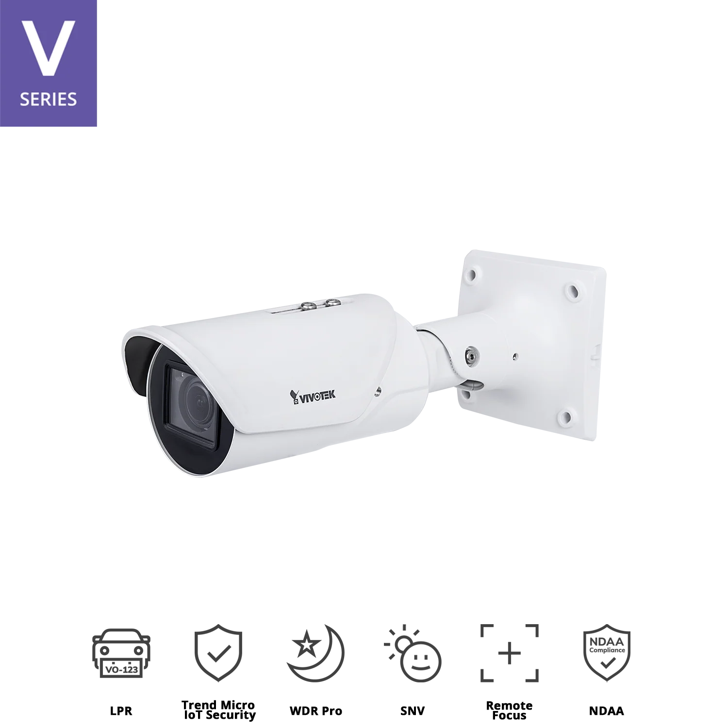 VIVOTEK IB9387-LPR-v2 5MP License Plate Recognition Camera with Embedded LPR Software, Smart IR, Wiegand Support, IK10 & IP67