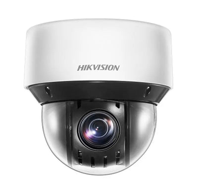 Hikvision DS-2DE4A425IW-DE 4MP IR PTZ CCTV camera with 25x optical zoom and DarkFighter technology, mounted outdoors.