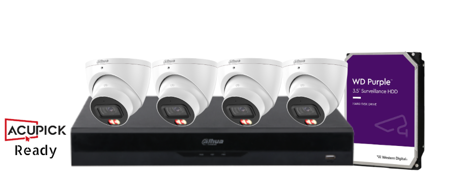 Dahua IPC-HDW3667EM-S-IL-ANZ 6MP AcuPick WizSense CCTV Kit – Up to 16 Cameras with 16CH Recorder, 8MP NVR & HDD | Smart Dual-Light Surveillance System