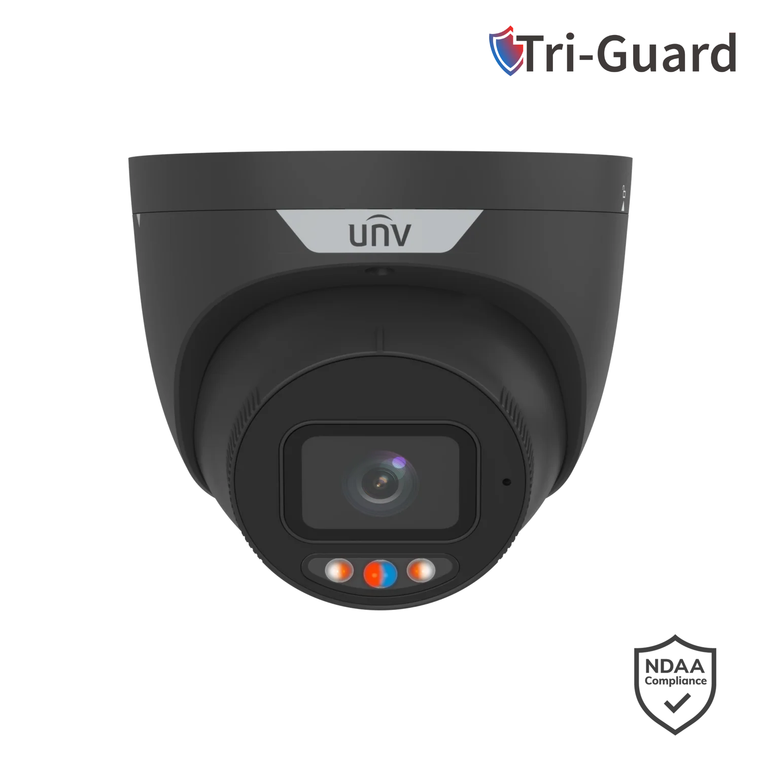 Uniview IPC3638SS-ADF28KMC-I1 8MP Triguard Smart Eyeball Network Camera – Fixed Dome with Audible/Visual Alarm, PoE, IP67 Rated, (Black/White)