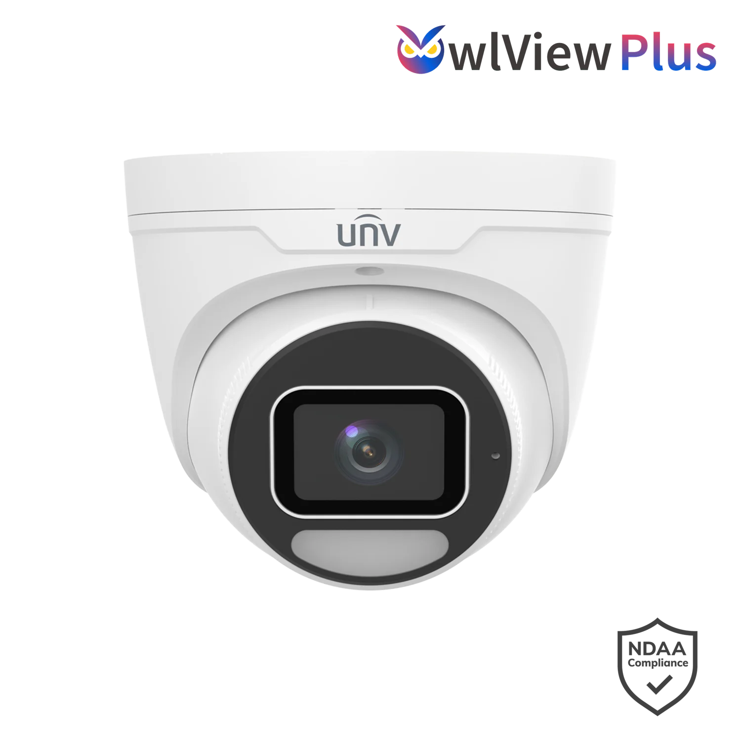 Uniview IPC3638SE-ADF28K-WP-I1 8MP OwlView Plus ColorHunter Fixed Turret Network Camera with Wise-ISP & Warm Light (2.8mm Lens)