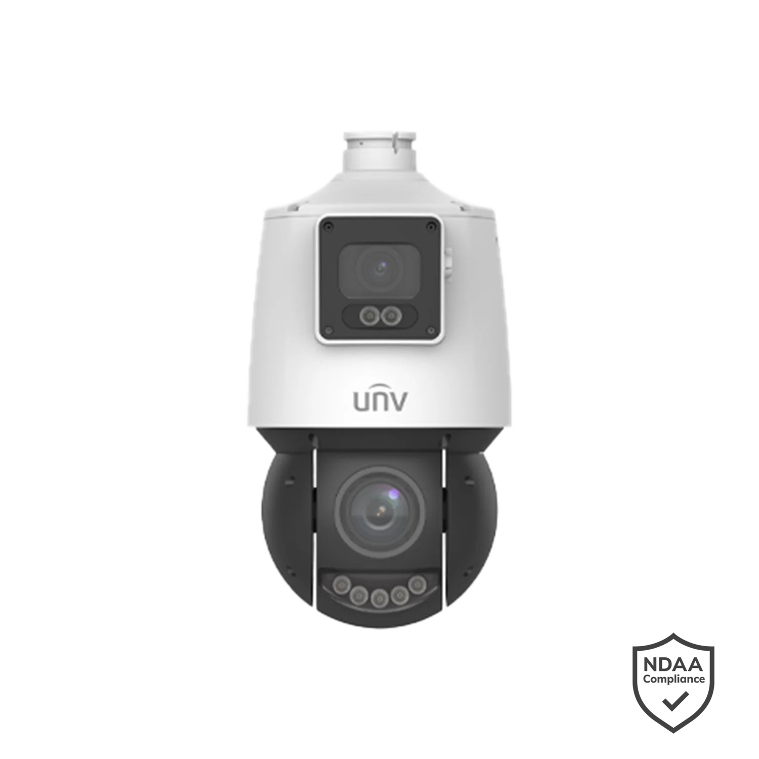 Uniview IPC94144SFW-X25-F40C 4MP + 4MP LightHunter Dual-lens Network PTZ Camera, 4.8-120mm, SD Card, WDR, IR100m, IP66, POE Prime Series