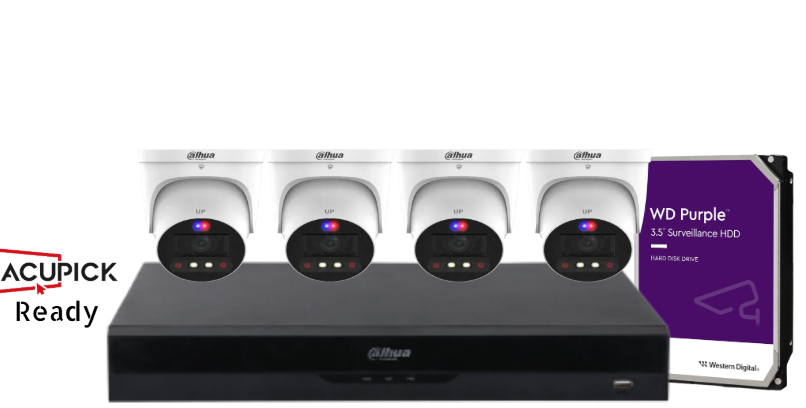 Dahua AcuPick Ready 8MP TiOC PRO Turret CCTV Kit – DH-IPC-HDW3849H-ZAS-PV-ANZ-S2 | 4/8/16 Cameras + 16CH NVR + HDD | AI Smart Surveillance System
