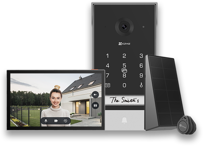 EZVIZ EP7 Smart Home Video Doorphone | Solar-Powered, 2K Video, Wi-Fi Connectivity | Easy Remote Unlock &amp; 7” Touchscreen