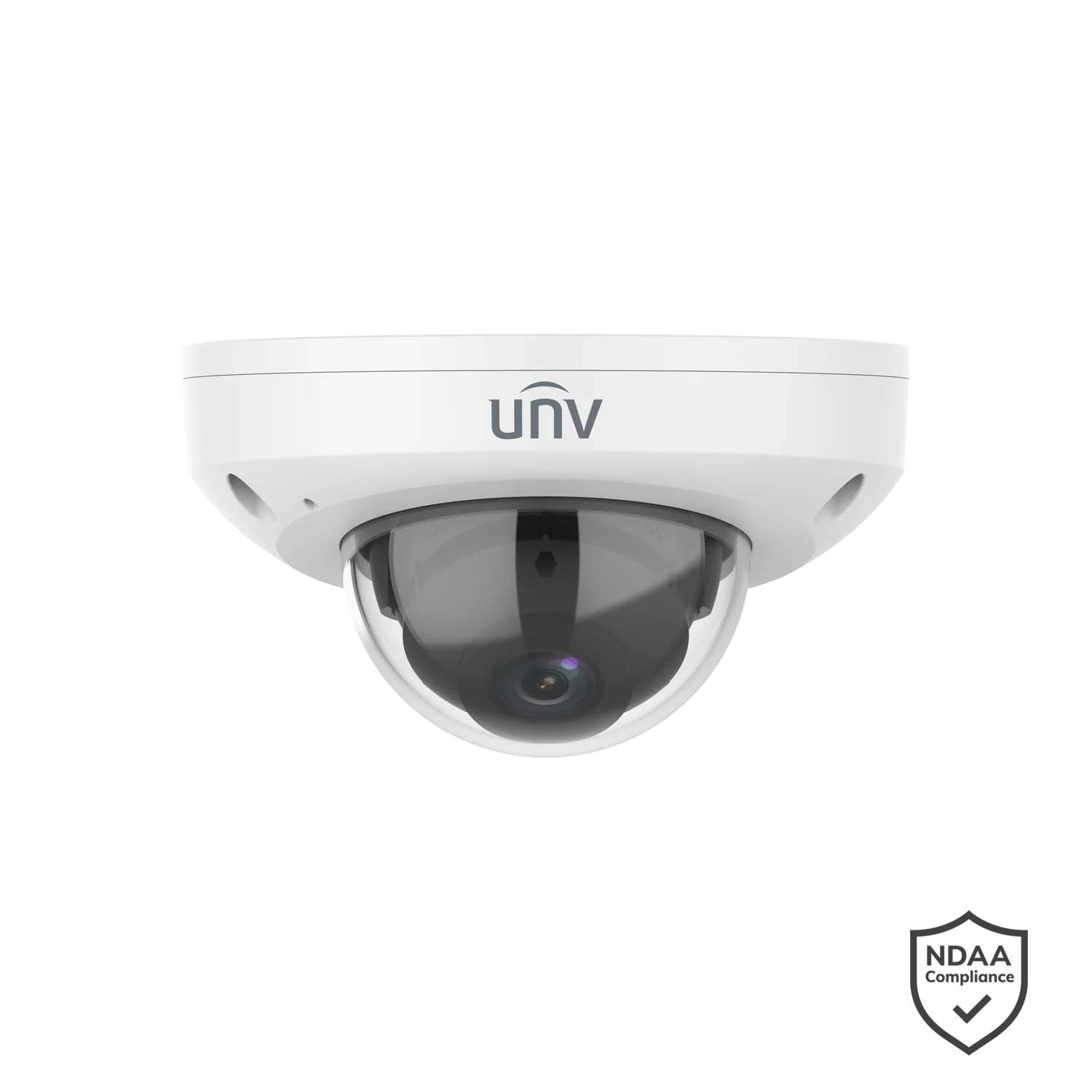 Uniview IPC318SB-ADF28K-I0 8MP LightHunter IR Fixed Mini Dome Network Camera 2.8mm, SD Card, WDR, 80m IR distance, Built-in Mic, Prime Series