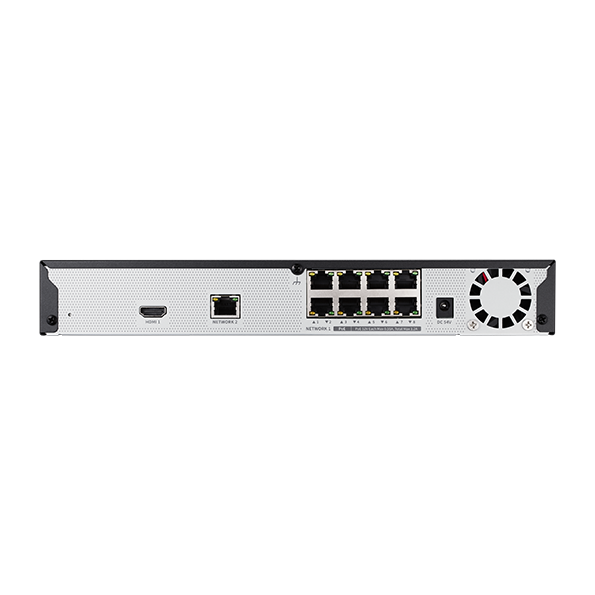 Hanwha Wisenet CT-QRN-830S Q 系列 NVR，8 通道，4K (8MP)，带 PoE 交换机，包含 1x HDD/span&gt; 由三星提供