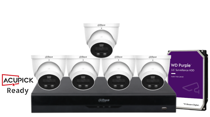 Dahua AcuPick Ready 8MP Starlight CCTV Kit – DH-IPC-HDW3867EM-S-IL-ANZ | 4/8/16 Fixed Turret Cameras + 16CH AI NVR + HDD | Advanced WizSense IP Surveillance System