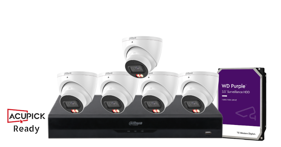 Dahua IPC-HDW3667EM-S-IL-ANZ 6MP AcuPick WizSense CCTV Kit – Up to 16 Cameras with 16CH Recorder, 8MP NVR & HDD | Smart Dual-Light Surveillance System