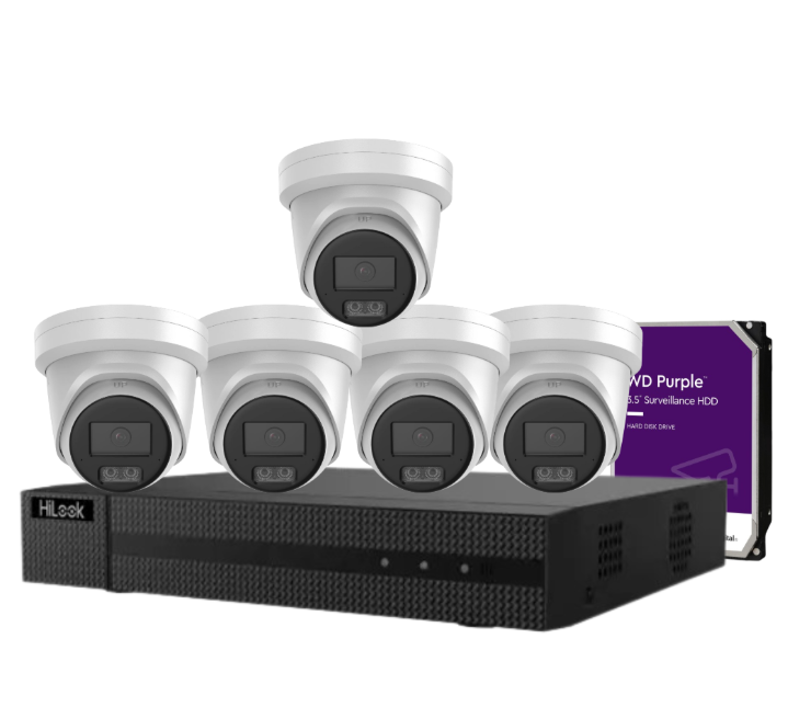 HiLook IPC-T581H-MU 4K Hi-Color CCTV Kit with 8-Channel PoE NVR + HDD | Up to 8 Cameras | SKU: IPC-T581H-MU-8KIT