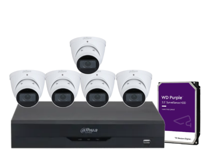 Dahua x8 4MP AI CCTV Kit with 8-Channel WizSense NVR, Vari-Focal Eyeball Cameras & HDD – IPC-HDW3441T-ZAS + DHI-NVR4108HS-8P-AI/ANZ