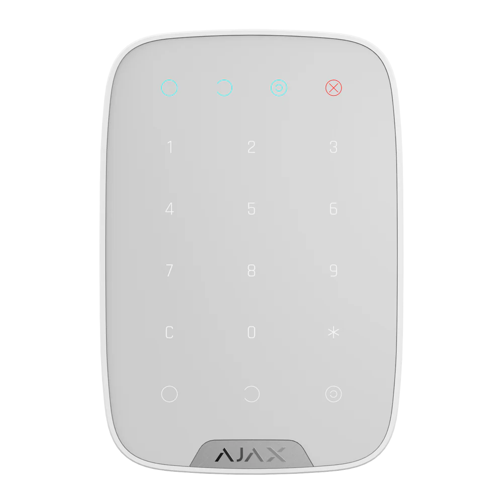 AJAX#30644 – Ajax KeyPad Jeweller Wireless Touch Keypad for Ajax Alarm Systems (White) - CCTV Importers