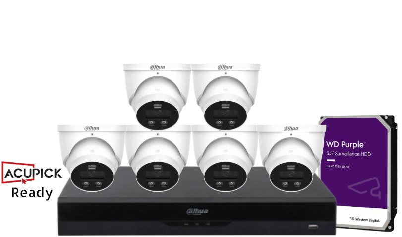 Dahua AcuPick Ready 8MP Starlight CCTV Kit – DH-IPC-HDW3867EM-S-IL-ANZ | 4/8/16 Fixed Turret Cameras + 16CH AI NVR + HDD | Advanced WizSense IP Surveillance System