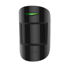 Ajax CombiProtect wireless motion and glass break detector for security alarms, in white or black, with PIR and acoustic sensors.