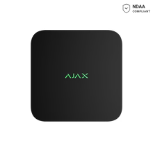 AJAX 16CH Network Video Recorder (NVR) in white with black accents, designed for security camera footage storage.