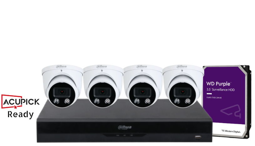 Dahua 6MP TiOC 3.0 AI AcuPick CCTV Kit – 16 Channel NVR upto x4 - x16 Cameras + HDD – Full-Color, Active Deterrence – SKU: DH-IPC-HDW3649H-AS-PV-ANZ-S2
