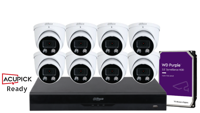 Dahua 6MP TiOC 3.0 AI AcuPick CCTV Kit – 16 Channel NVR upto x4 - x16 Cameras + HDD – Full-Color, Active Deterrence – SKU: DH-IPC-HDW3649H-AS-PV-ANZ-S2
