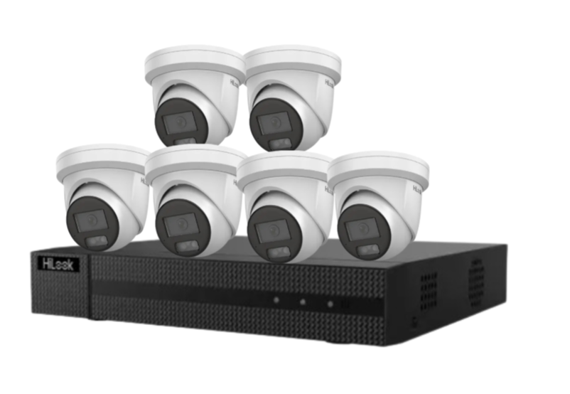 HiLook Up-To x8 6MP CCTV Kit with 8-Channel 4K NVR, IPC-T361H-MU#AUS AI Cameras, Built-In Microphone & HDD – Complete Surveillance Solution