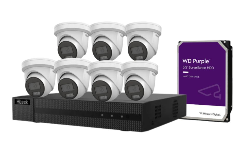 HiLook Up-To x8 6MP CCTV Kit with 8-Channel 4K NVR, IPC-T361H-MU#AUS AI Cameras, Built-In Microphone & HDD – Complete Surveillance Solution