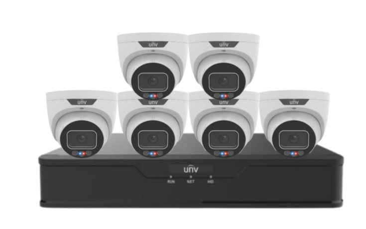 Uniview x8 6MP Triguard CCTV Kit with 8-Channel NVR and HDD IPC3636SS-ADF28KMC-I1