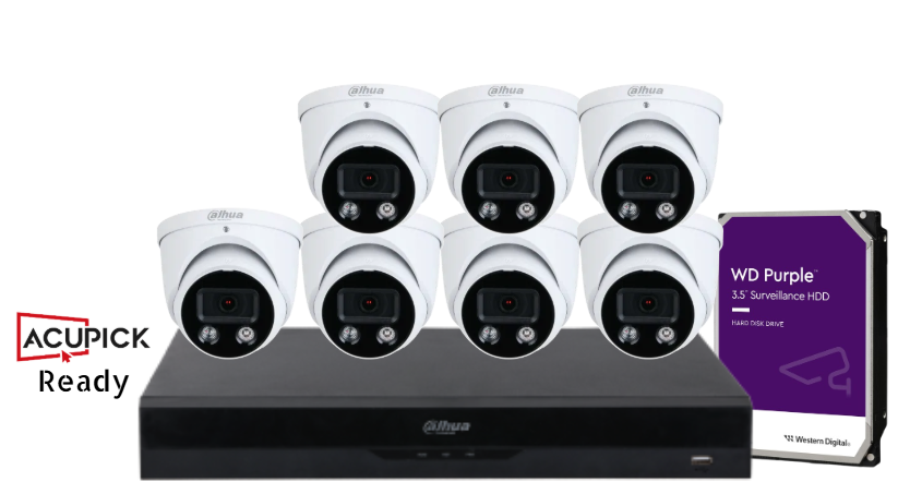 Dahua 6MP TiOC 3.0 AI AcuPick CCTV Kit – 16 Channel NVR upto x4 - x16 Cameras + HDD – Full-Color, Active Deterrence – SKU: DH-IPC-HDW3649H-AS-PV-ANZ-S2