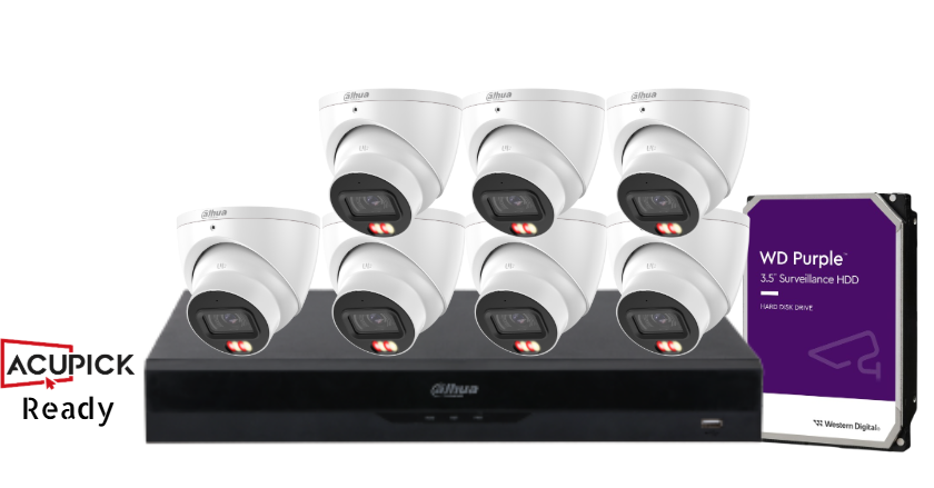 Dahua IPC-HDW3667EM-S-IL-ANZ 6MP AcuPick WizSense CCTV Kit – Up to 16 Cameras with 16CH Recorder, 8MP NVR & HDD | Smart Dual-Light Surveillance System