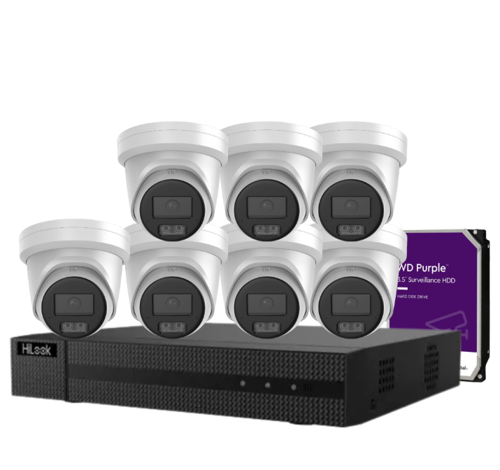 HiLook IPC-T581H-MU 4K Hi-Color CCTV Kit with 8-Channel PoE NVR + HDD | Up to 8 Cameras | SKU: IPC-T581H-MU-8KIT
